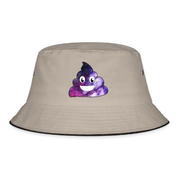 Kacke Shit - Bucket Hat - Khaki/Schwarz - Vorne