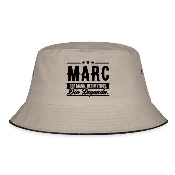 Man Myth Legend Marc - Bucket Hat - khaki/black - Front