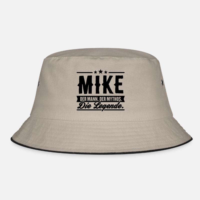 Mann Mythos Legende Mike - Bucket Hat - Khaki/Schwarz