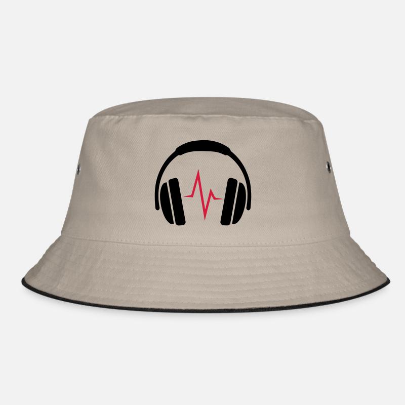 DJ Kopfhörer mit Beat Bucket Hat