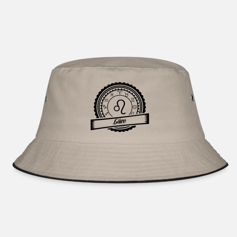 Mein Sternzeichen ist - Löwe - Bucket Hat - Khaki/Schwarz
