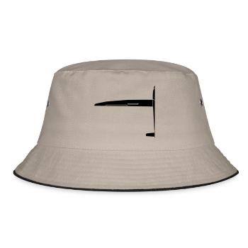 segelflugzeug glider - Bucket Hat - Khaki/Schwarz - Vorne