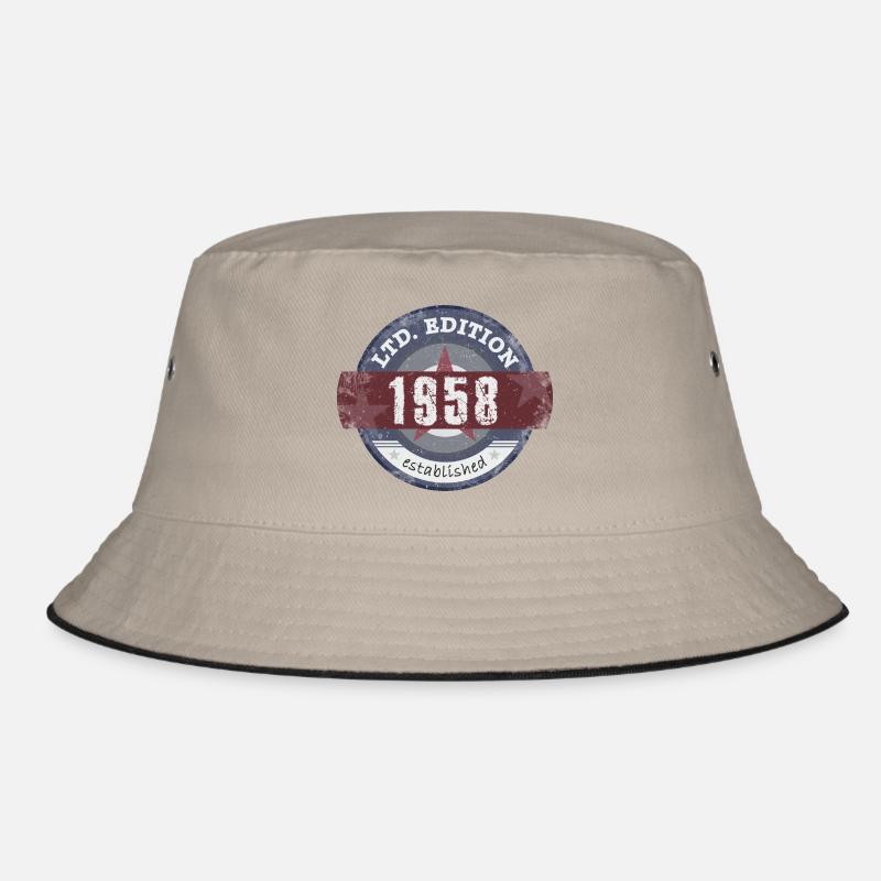 LtdEdition 1958 - Bucket Hat - Khaki/Schwarz