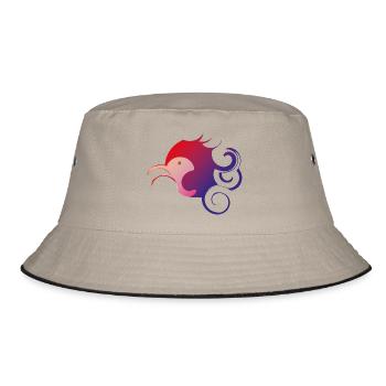 humming-bird - Bucket Hat - khaki/black - Front
