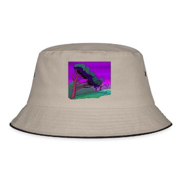 strauecher buesche shrubbery garten garden plants1 - Bucket Hat - Khaki/Schwarz - Vorne