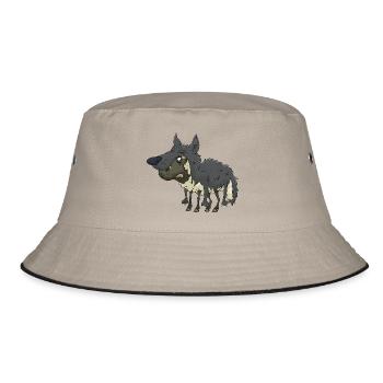 Schaf - Bucket Hat - Khaki/Schwarz - Vorne