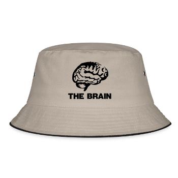 The Brain Design - Bucket Hat - Khaki/Schwarz - Vorne