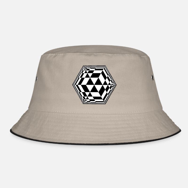 Würfel - Bucket Hat - Khaki/Schwarz