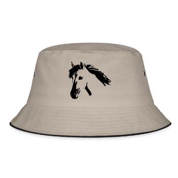 Horse4 - Bucket Hat - khaki/black - Front