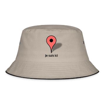 I am here - Bucket Hat - khaki/black - Front