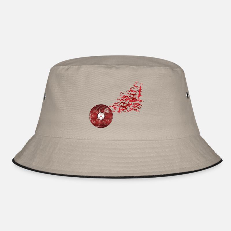 Vinyl Birds - Bucket Hat - khaki/black
