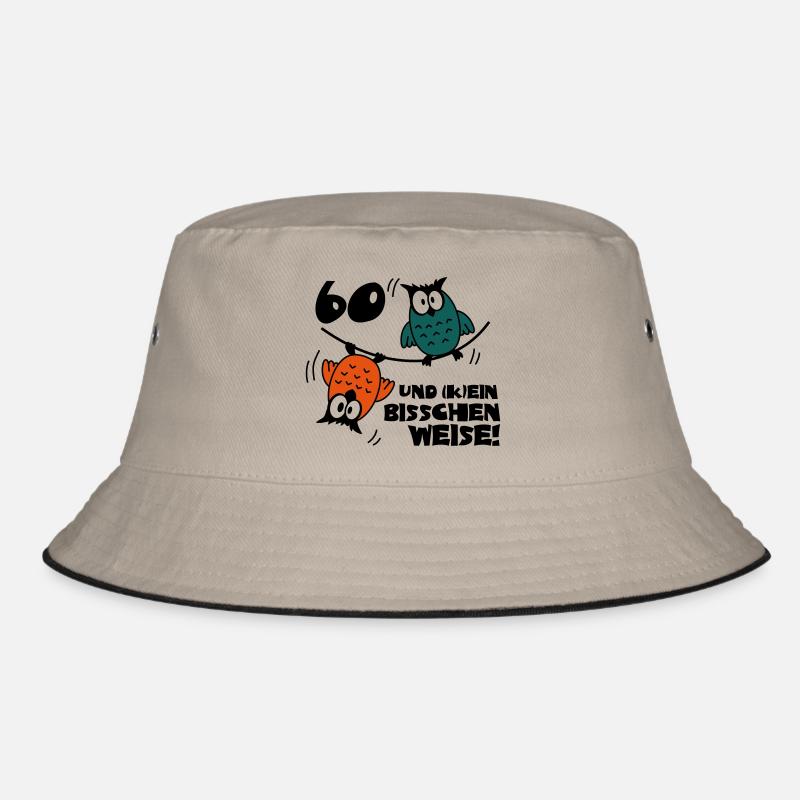 Birthday 60 and still going way Owls Bucket Hat