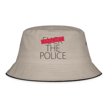 Fuck The Police - Censored - Bucket Hat - khaki/black - Front