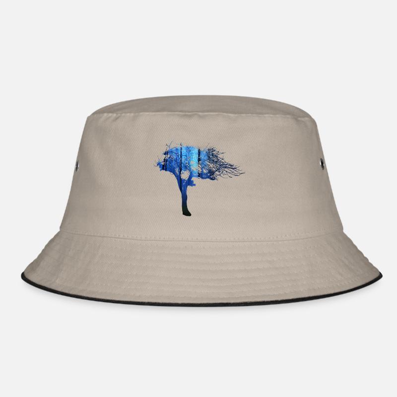 Fraktale & Regenbogen, Nerd Geschenk, Baum & bunt Bucket Hat