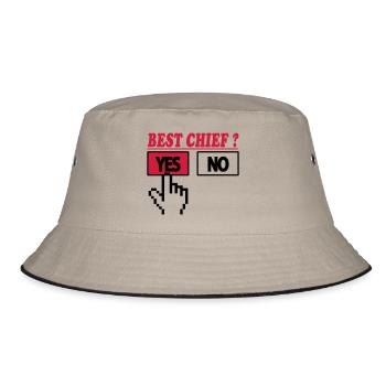 Best chief ? yes 222 - Bucket Hat - khaki/black - Front