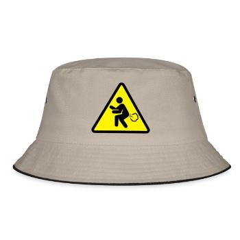 pet - Bucket Hat - Khaki/Schwarz - Vorne