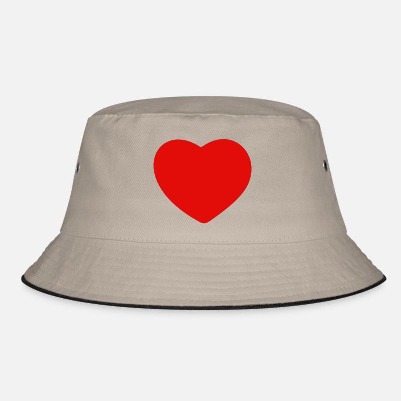 Heart red Bucket Hat