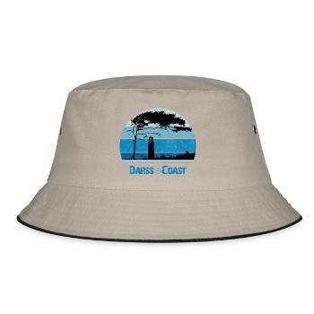 Darss Coast with windbreaker and lighthouse - Bucket Hat - khaki/black - Front
