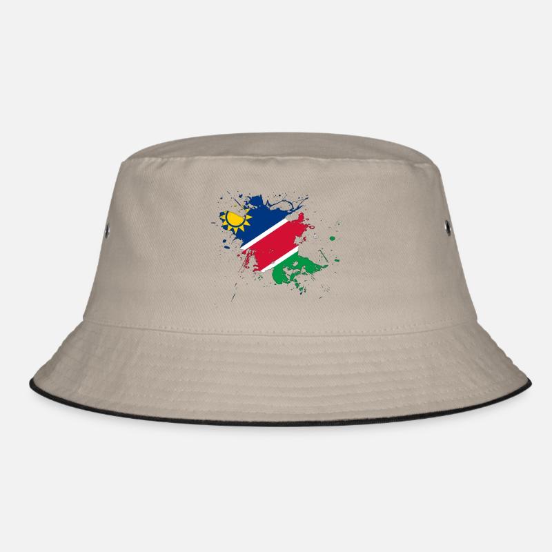 Drapeau de la Namibie comme une touche de couleur - Bob - kaki/noir