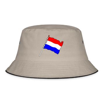 Flag Netherlands - Bucket Hat - khaki/black - Front