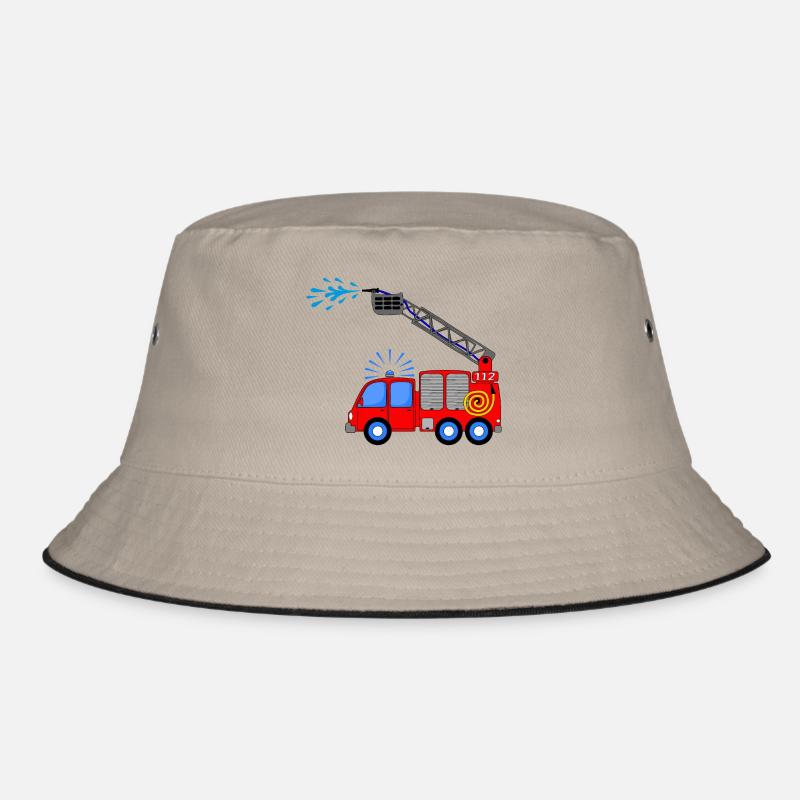 Fire engine with ladder and water children Bucket Hat