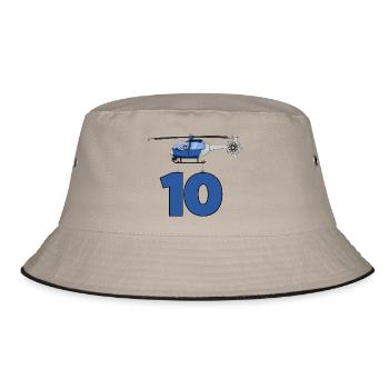Helicopter 10th birthday - Bucket Hat - khaki/black - Front