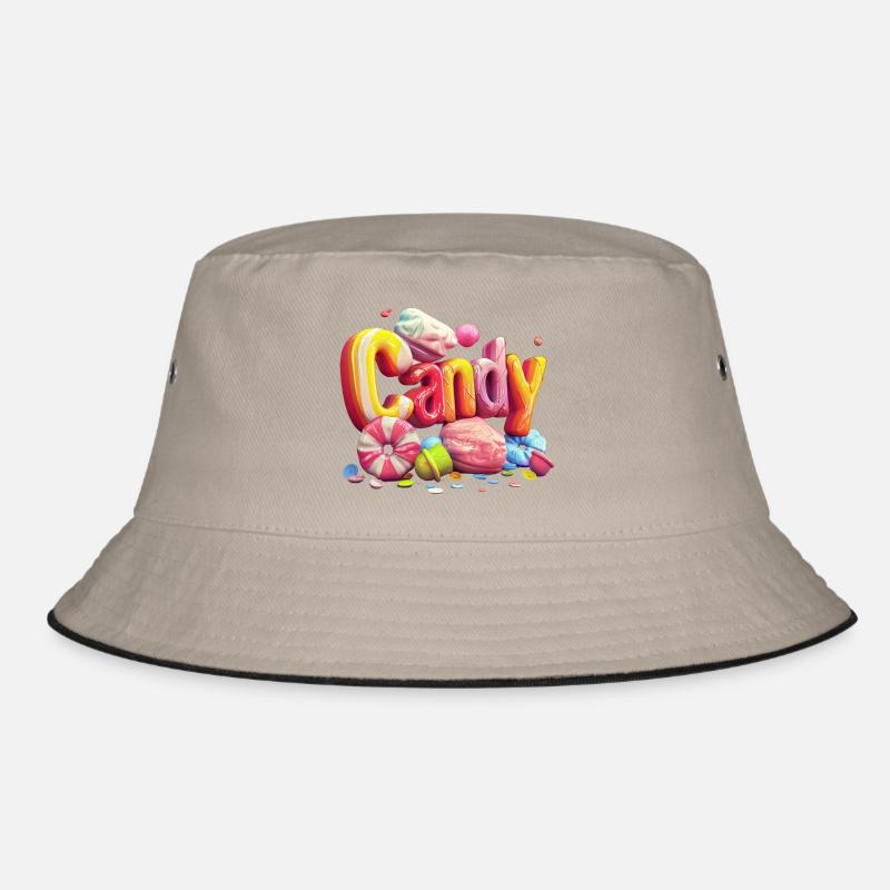 Candy Lover - Bucket Hat - Khaki/Schwarz