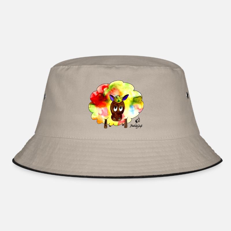 Regenbogenschaf - Bucket Hat - Khaki/Schwarz