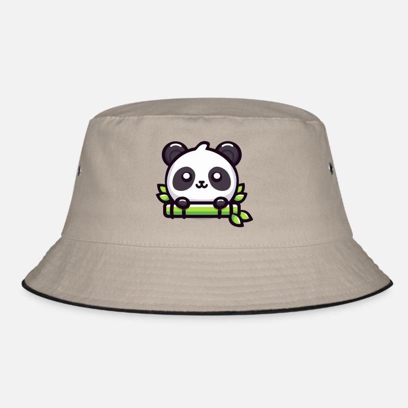Bambus-Glückseligkeit: Chibi-Panda-Genuss Bucket Hat