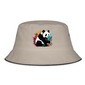 Panda - Bucket Hat - khaki/black - Front