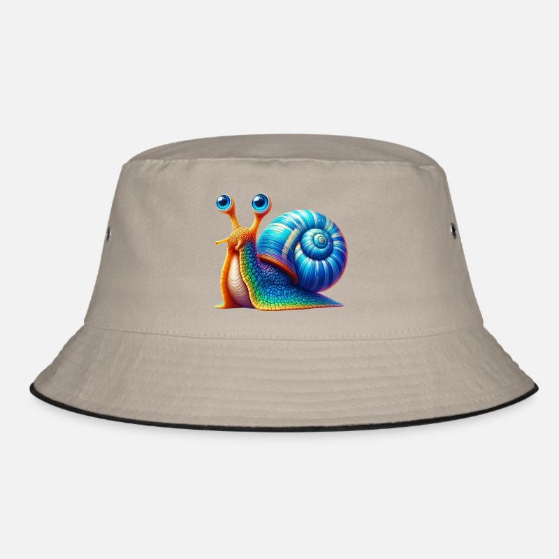 Schnecke - Bucket Hat - Khaki/Schwarz