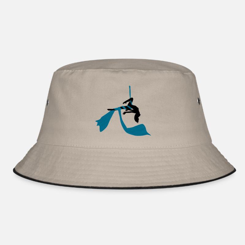 Aerial Silk - Bucket Hat - Khaki/Schwarz