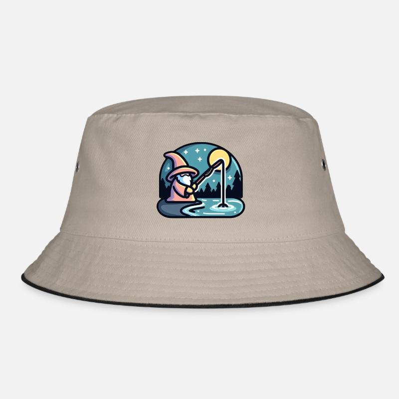 Wizard Casting Fishing Spell - Funny Pun Bucket Hat