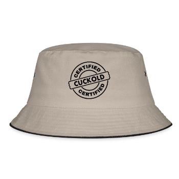 certified cuckold - Bucket Hat - khaki/black - Front