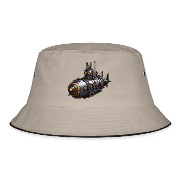 Steampunk submarine - Bucket Hat - khaki/black - Front