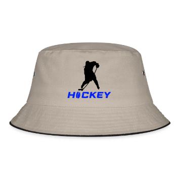 eishockey spieler - Bucket Hat - Khaki/Schwarz - Vorne