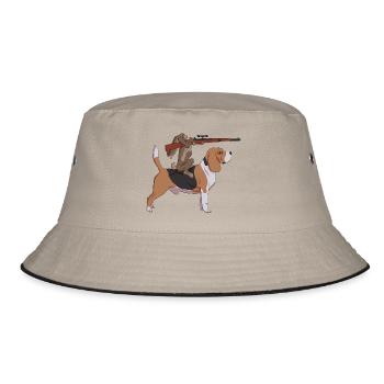 Hunting Hare - Bucket Hat - khaki/black - Front