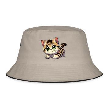 Britisch Kurzhaar Baby - Bucket Hat - Khaki/Schwarz - Vorne