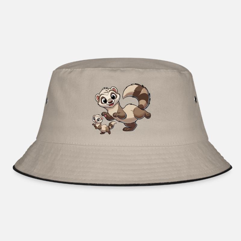 Frettchenmutter mit Kind Bucket Hat