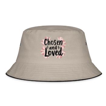 chosen and loved - Bucket Hat - Khaki/Schwarz - Vorne