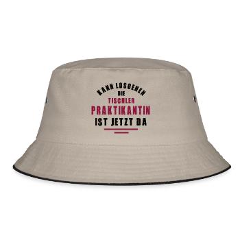 Praktikantin Tischlerin Praktikum Tischlerei - Bucket Hat - Khaki/Schwarz - Vorne
