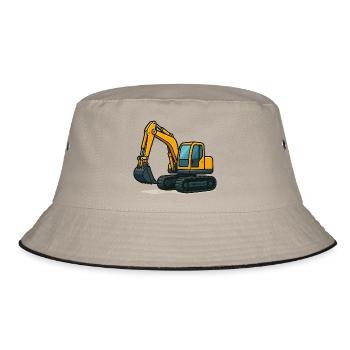 bagger comic - Bucket Hat - Khaki/Schwarz - Vorne
