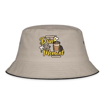 Coffee break - Bucket Hat - khaki/black - Front