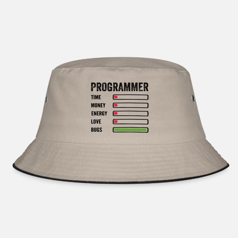 Entwickler Humor Programmierer Programmierer Programmierer - Bucket Hat - Khaki/Schwarz
