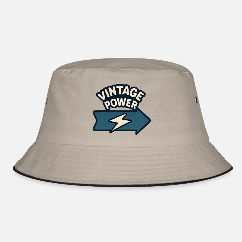 Stilisierter Pfeil & Blitz Bucket Hat
