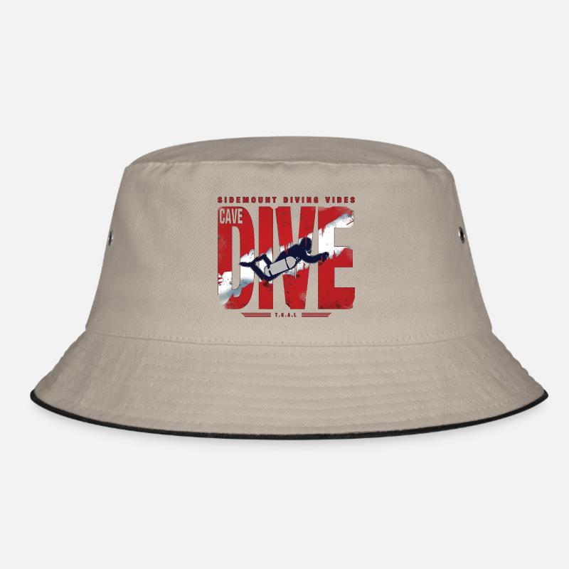 Diving Cave Diver Graphic Bucket Hat