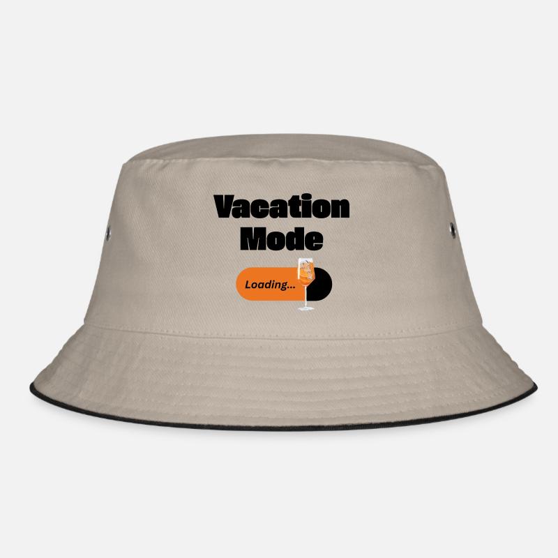 Vacation Mode On – Spritz with Loading Bar (Dark) Bucket Hat