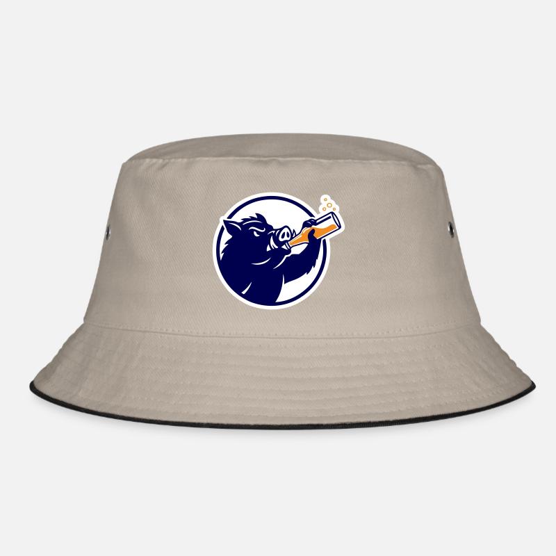 Krieger, Wildschwein, der Bier trinkt Bucket Hat