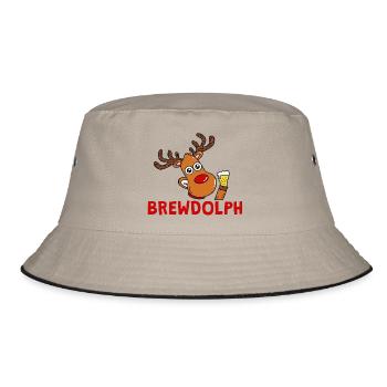 BrewDolph Reindeer Beer Hero - Bucket Hat - khaki/black - Front