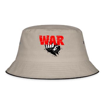No war - Bucket Hat - khaki/black - Front
